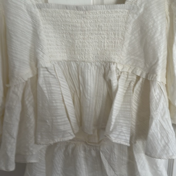 Free People White Frilly Top - Picture 6 of 6